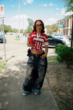 REDZ COLLAR SMOCKED TOP