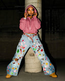 Upside Down Patchwork Jeans